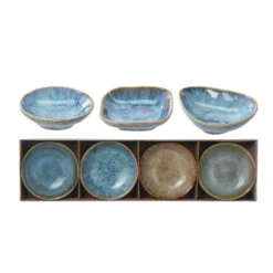 Excellent Houseware Snackschaaltjes Rustiek 4 Stuks 3 Assorti -Huis Keuken 101 2485 5 1