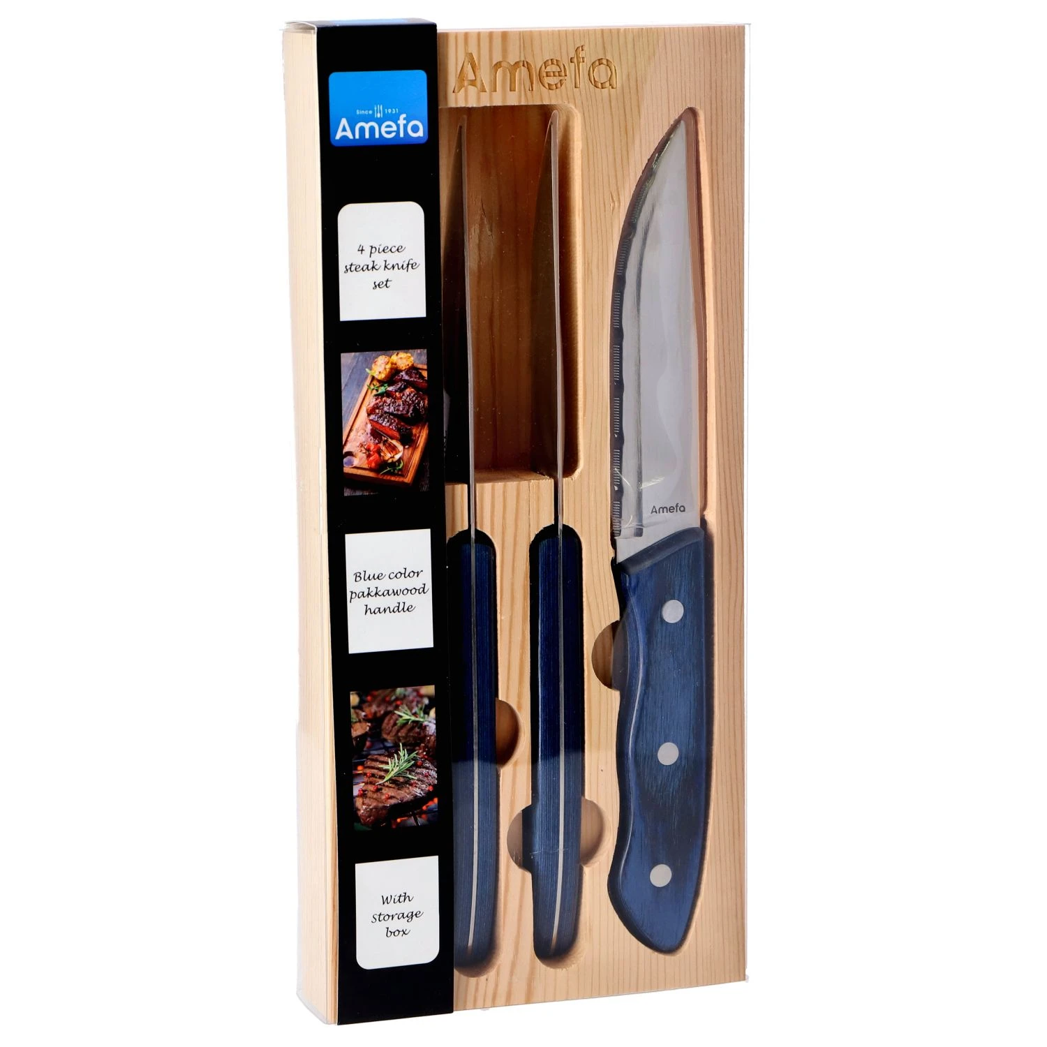 Amefa Hercule Steakmessen 4 Stuks 1 Amefa Hercule Steakmessen 4 Stuks