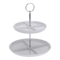Excellent Houseware Etagere 2-laags Porselein