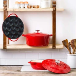 BK Bourgogne Braadpan Ø24 Cm Chili Red -Huis Keuken 102 4564 3 1 1