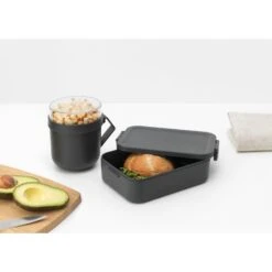 Brabantia Make En Take Lunchset 2 Delig Dark Grey 8 Brabantia Make En Take Lunchset 2 Delig Dark Grey -Huis Keuken 102 6665 4 1 1