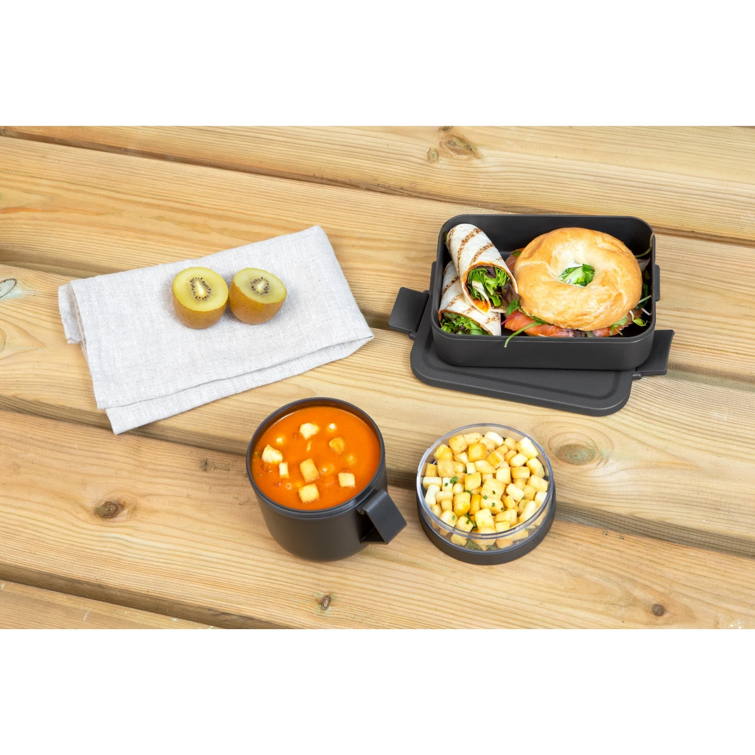 Brabantia Make En Take Lunchset 2 Delig Dark Grey 5 Brabantia Make En Take Lunchset 2 Delig Dark Grey - Afbeelding 5