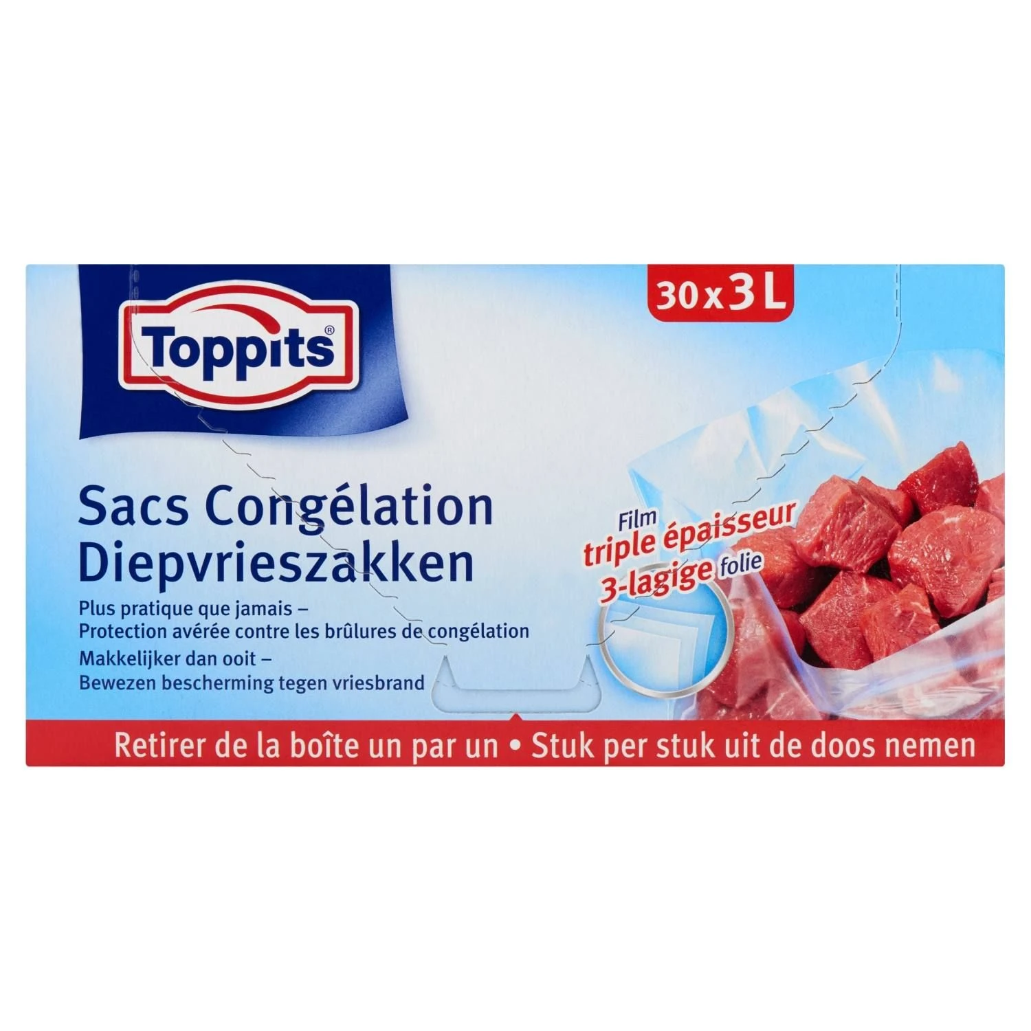 Toppits Diepvrieszakjes 3 Liter 30 Stuks 1 Toppits Diepvrieszakjes 3 Liter 30 Stuks