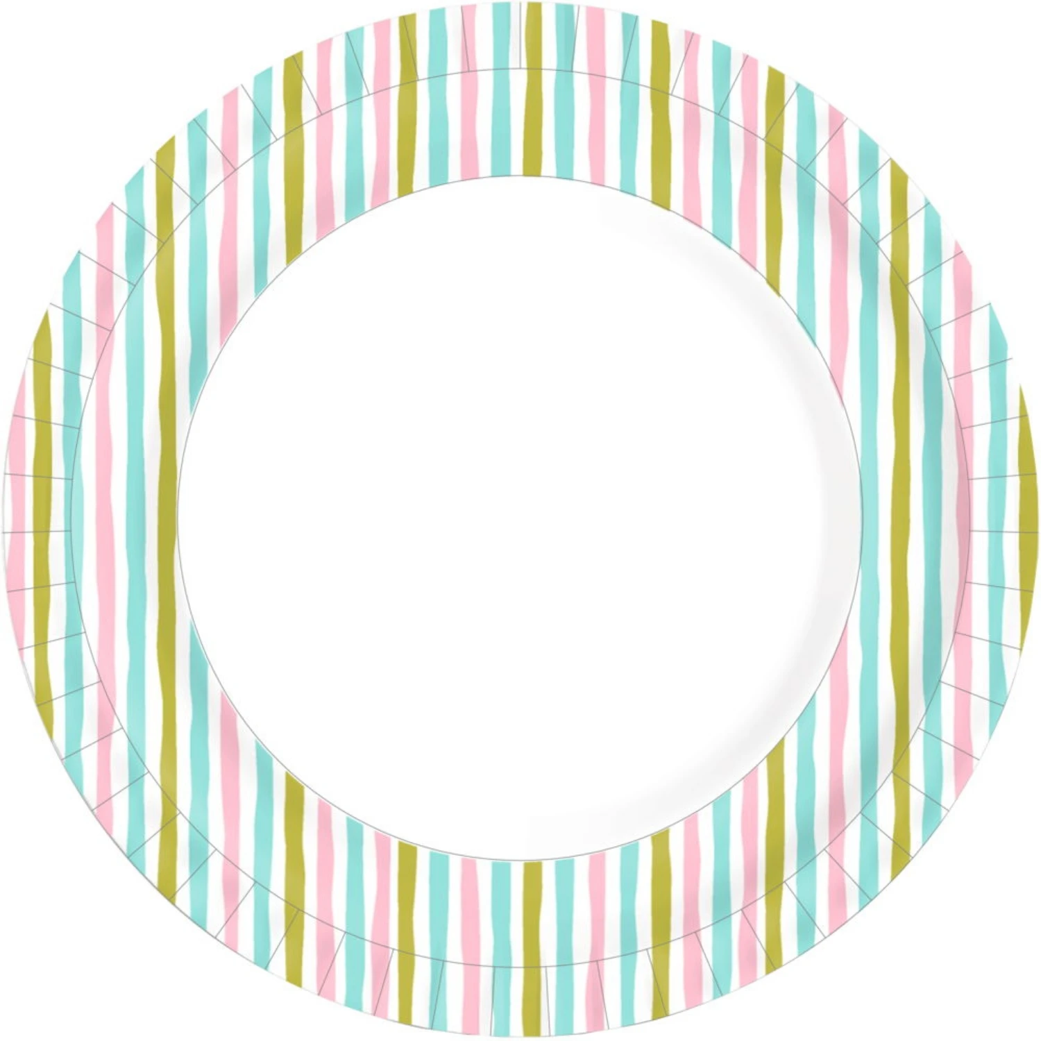 Borden Stripes Multi 22 Cm 10 Stuks 1 Borden Stripes Multi 22 Cm 10 Stuks