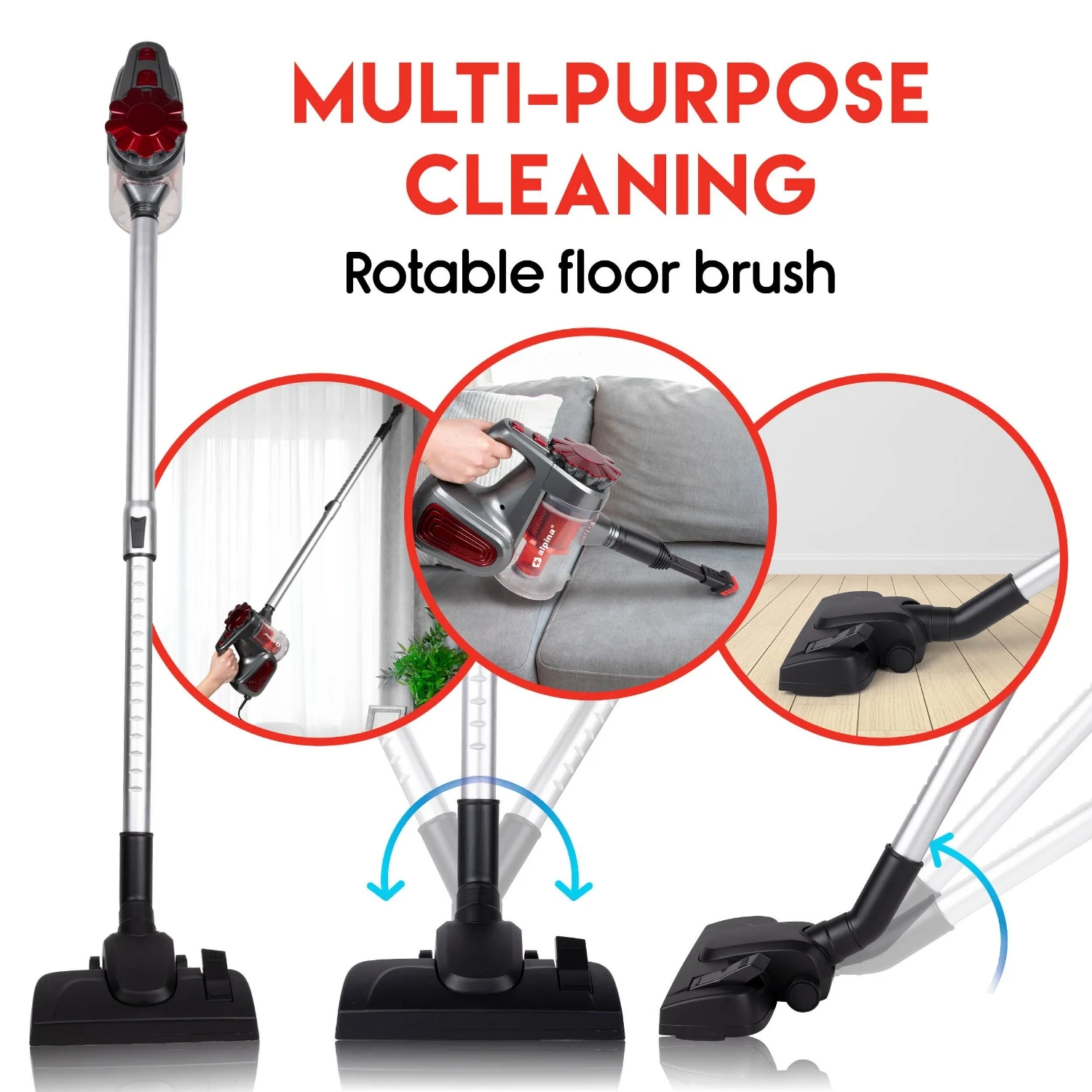 Alpina Steel Stofzuiger 3-in-1 Met Snoer 600W 3 Alpina Steel Stofzuiger 3-in-1 Met Snoer 600W - Afbeelding 3