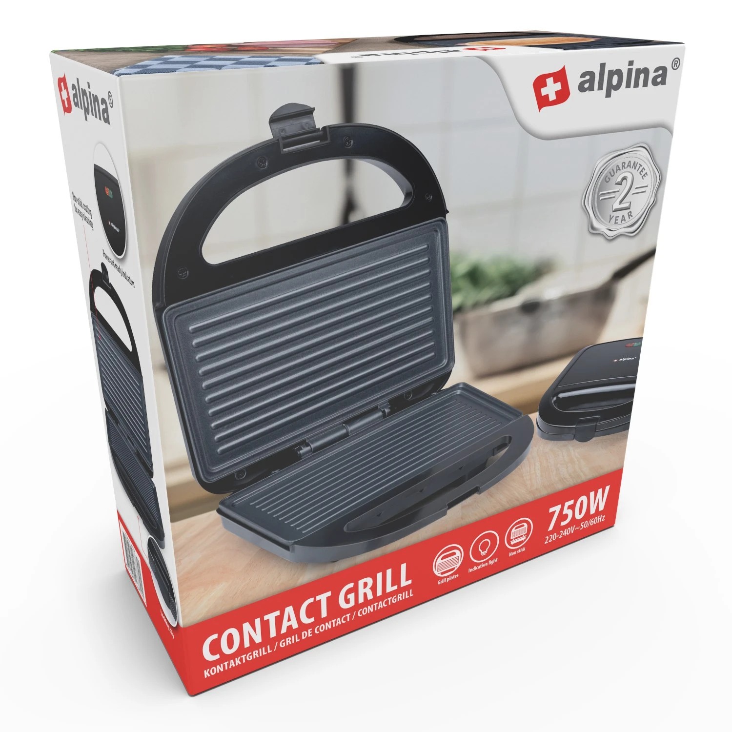 Alpina Contactgrill 750W 8 Alpina Contactgrill 750W - Afbeelding 8