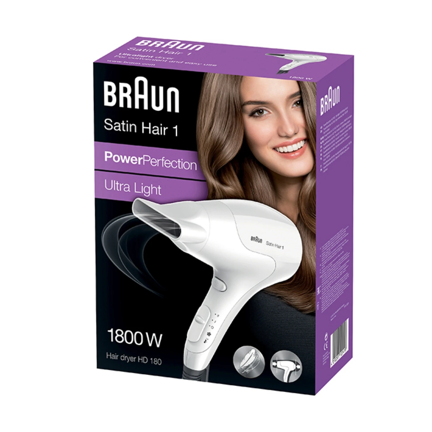 Braun Satin-Hair 1 HD180E 2 Braun Satin-Hair 1 HD180E - Afbeelding 2