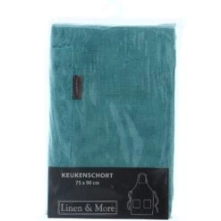 Linen & More Schort Uni Groen -Huis Keuken 330f0735bf2f3859f6545826564c6ebc