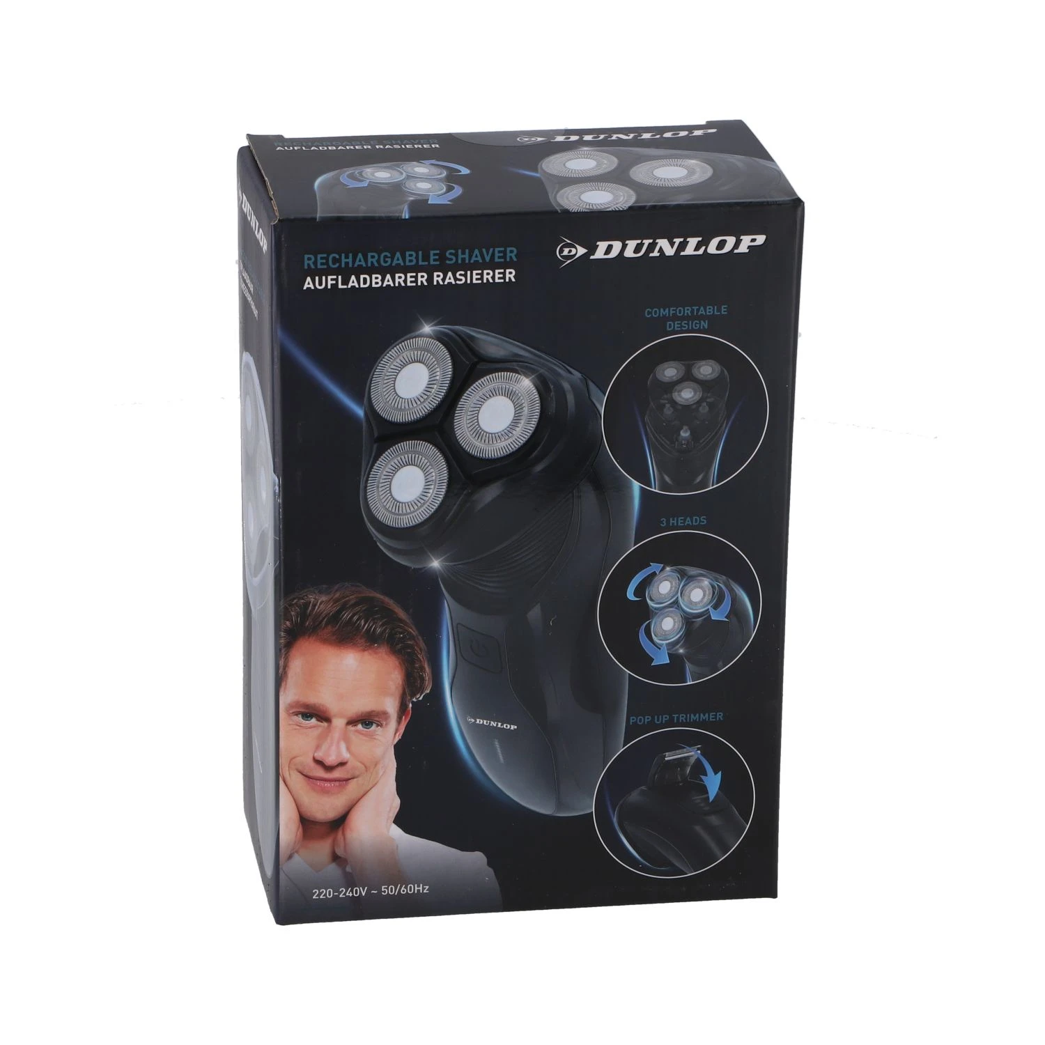 Dunlop Scheerapparaat 3-kops Oplaadbaar 2 Dunlop Scheerapparaat 3-kops Oplaadbaar - Afbeelding 2